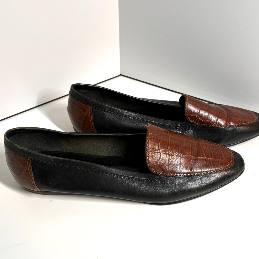 Pazzo Women's Brown Two Tone Leather Loafers in Size 11M - Picture 5 of 10